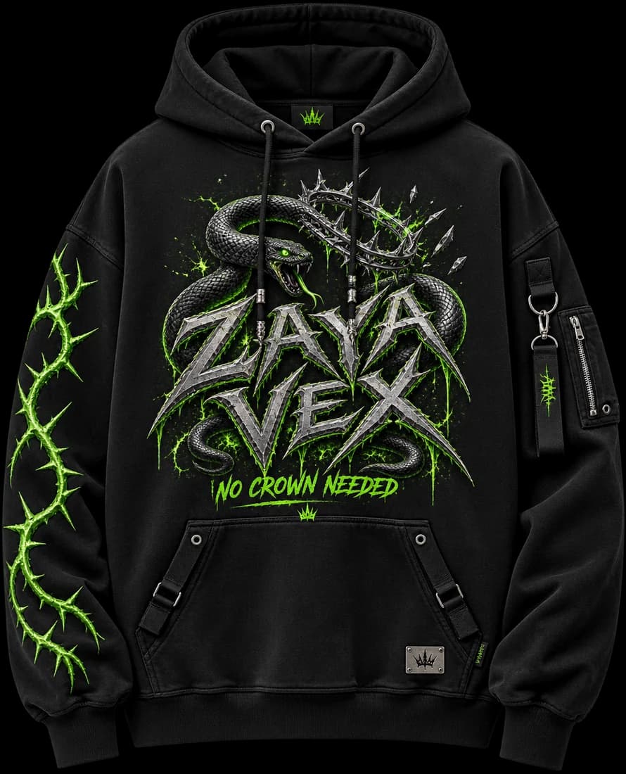 Premium Hoodie im Hip-Hop-Stil von Zaya Vex